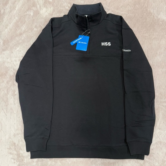 Columbia men’s half Zip Sweater Sz XL Black - Picture 1 of 6